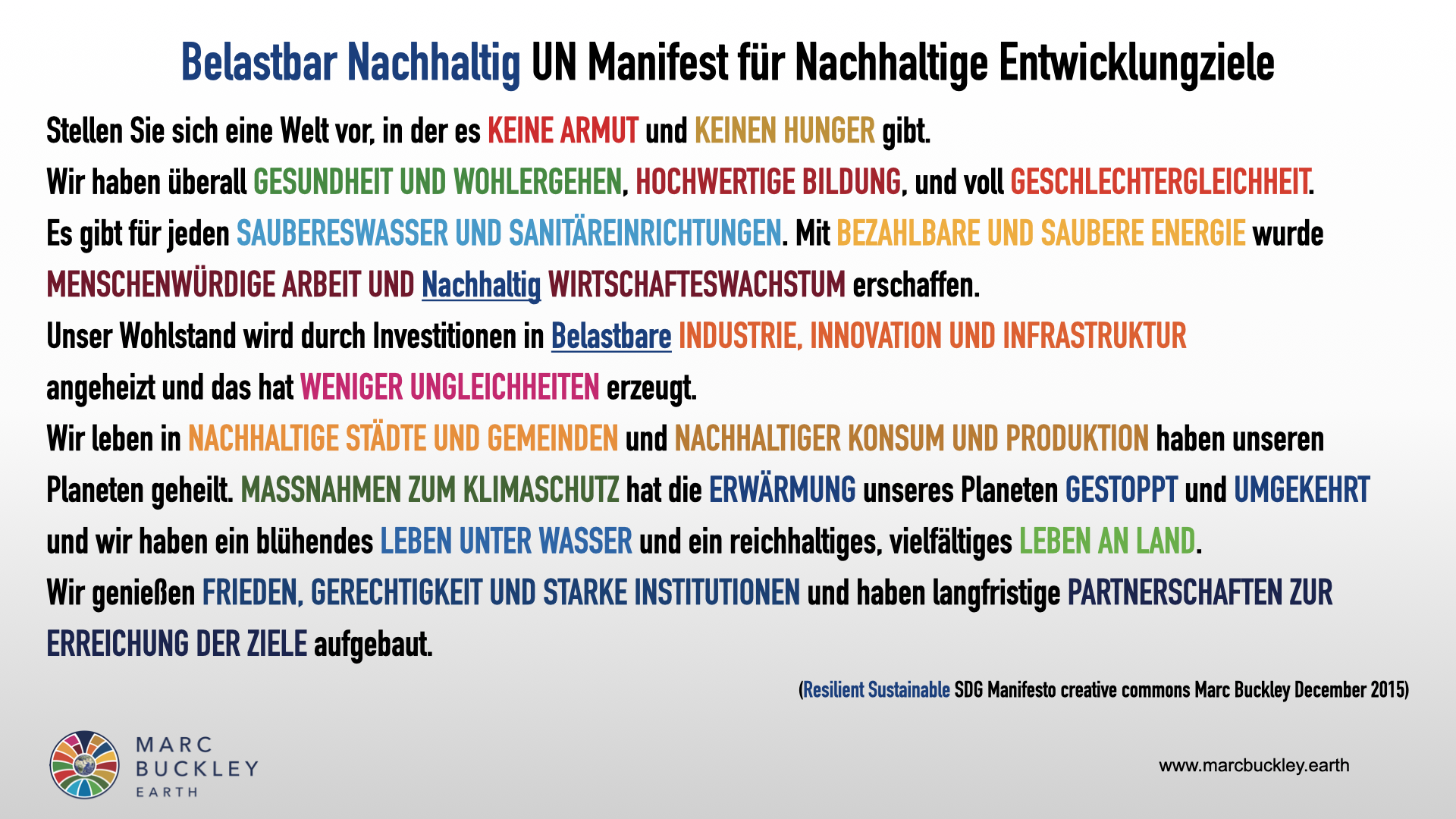German SDG Manifesto White